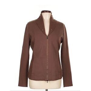 Tandem brown wool zip up cardigan- size 42(US 12)